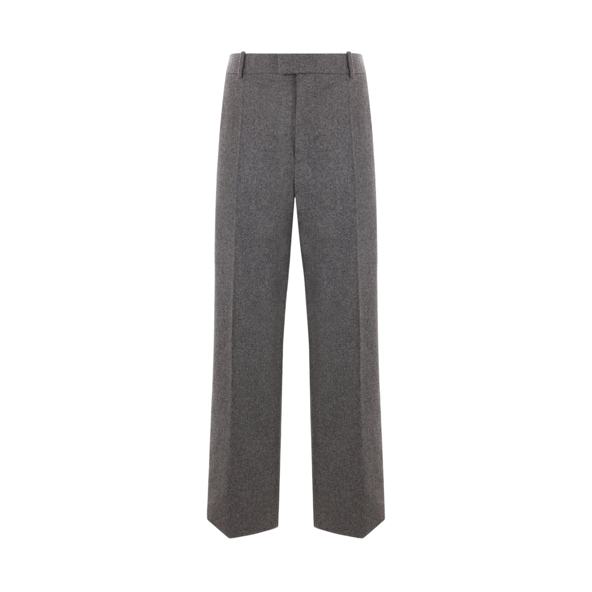 Straight-leg Flannel Trousers-BOTTEGA VENETA-JOHN JULIA