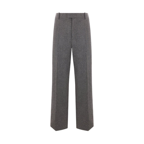 Straight-leg Flannel Trousers-BOTTEGA VENETA-JOHN JULIA