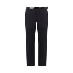 Straight-leg Gabardine Trousers-PRADA-JOHN JULIA