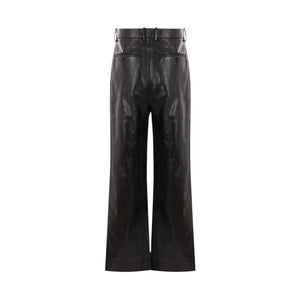 Straight-leg Leather Trousers-BALLY-JOHN JULIA