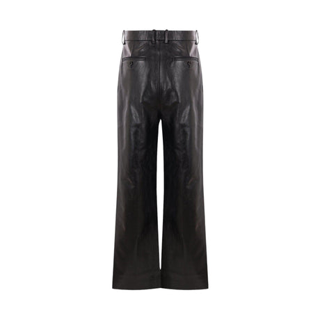 Straight-leg Leather Trousers-BALLY-JOHN JULIA