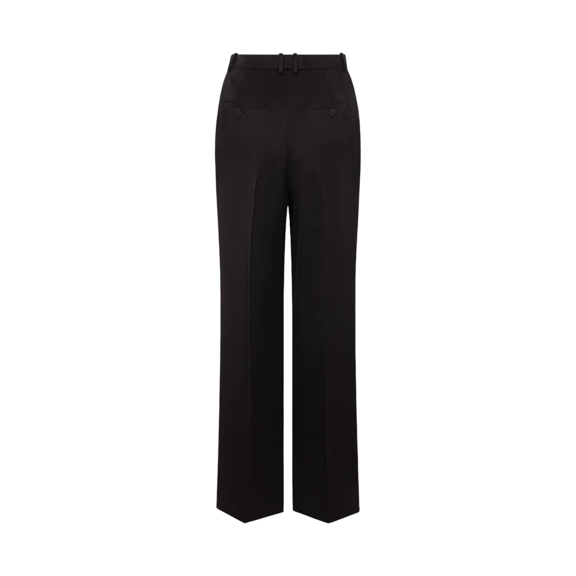 Straight-leg Silk Satin Trousers-SAINT LAURENT-JOHN JULIA