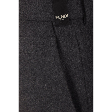 Straight-Leg Stretch Cashmere Trousers-FENDI-JOHN JULIA