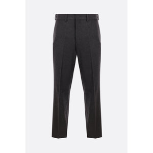 Straight-Leg Stretch Cashmere Trousers-FENDI-JOHN JULIA