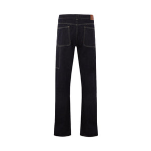 Straight-leg Workwear Denim Jeans-ALEXANDER MCQUEEN-JOHN JULIA