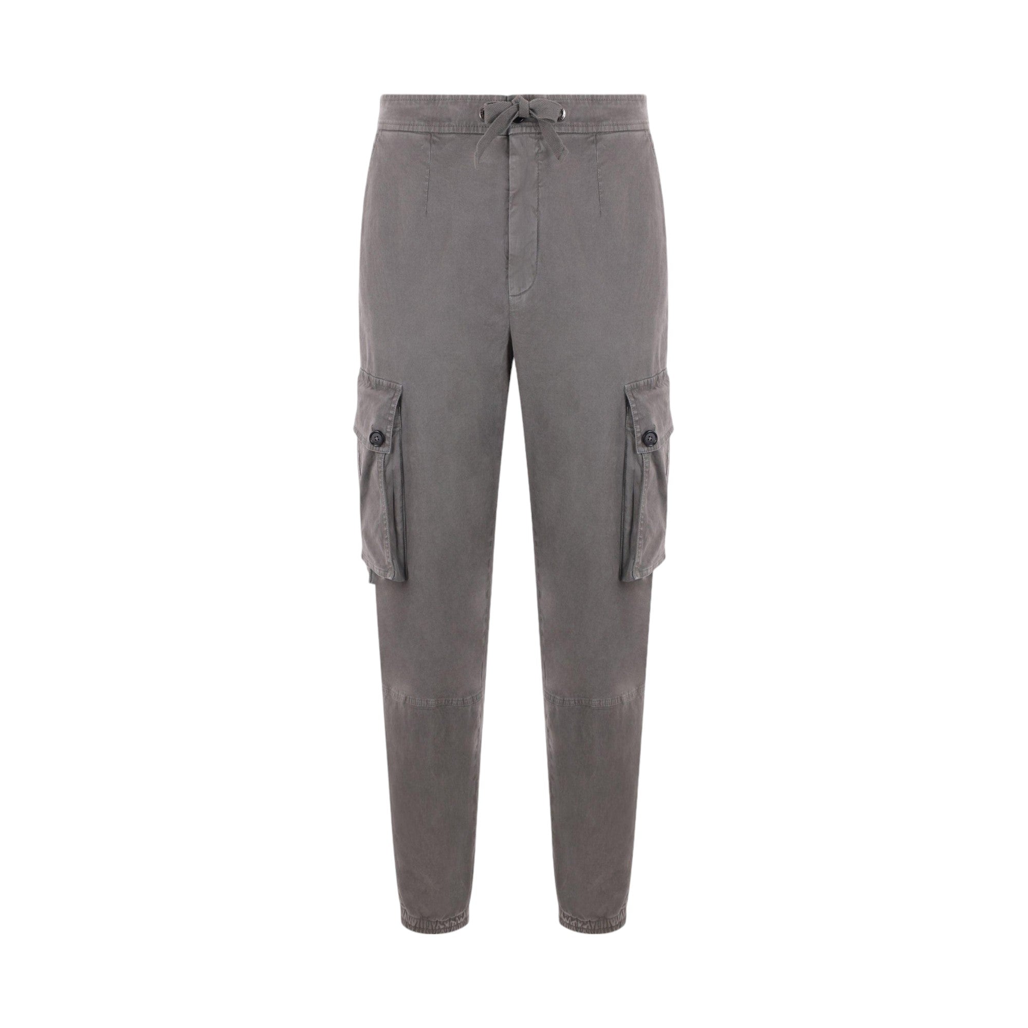 Stretch Cotton Cargo Trousers-DOLCE & GABBANA-JOHN JULIA