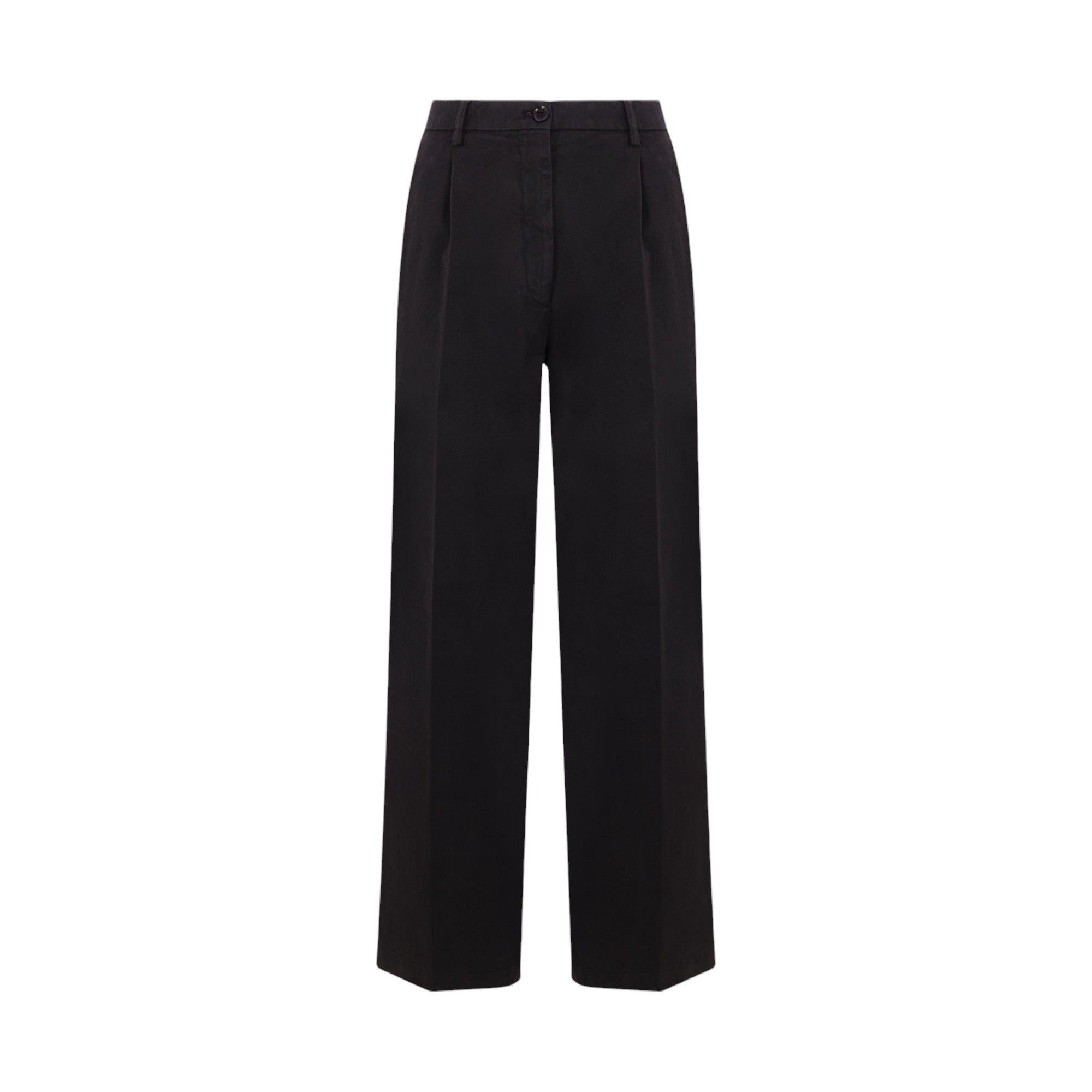 Stretch Cotton Gabardine Darted Trousers-ASPESI-JOHN JULIA