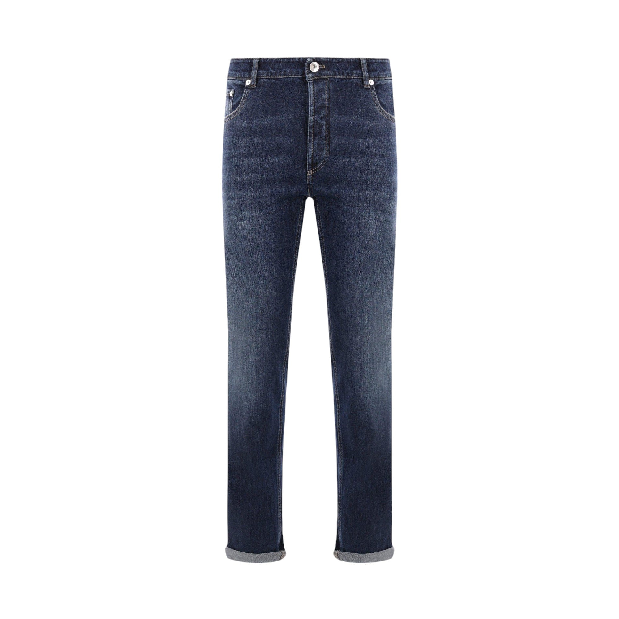 Stretch Denim Traditional-fit Jeans-BRUNELLO CUCINELLI-JOHN JULIA