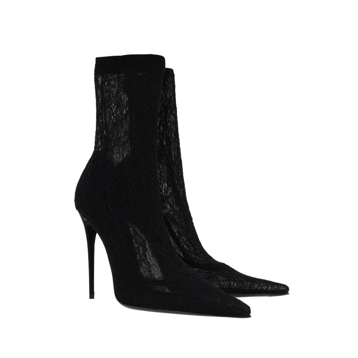 Stretch Lace Ankle Boots-DOLCE&GABBANA-JOHN JULIA