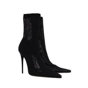 Stretch Lace Ankle Boots-DOLCE&GABBANA-JOHN JULIA