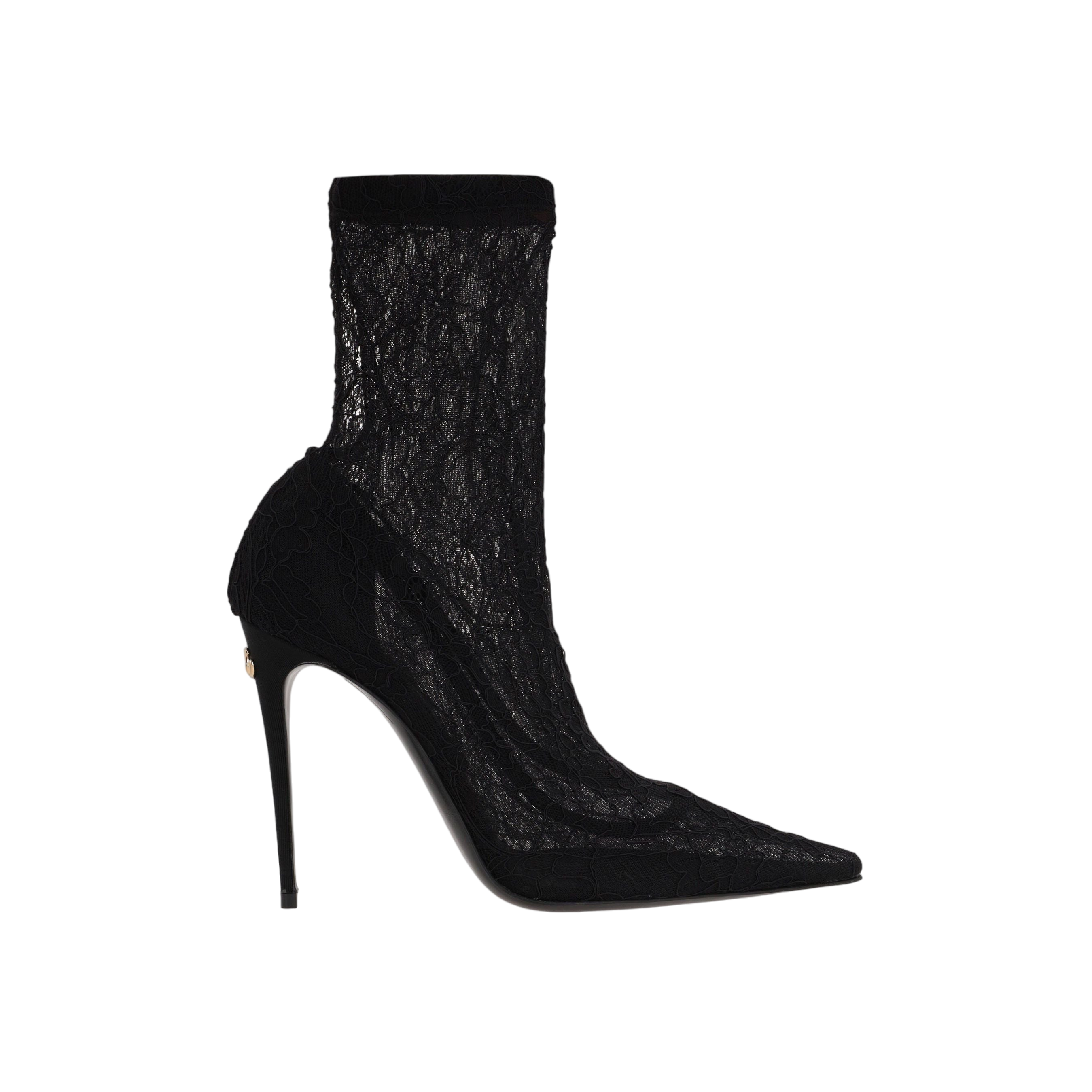 Stretch Lace Ankle Boots-DOLCE & GABBANA-JOHN JULIA