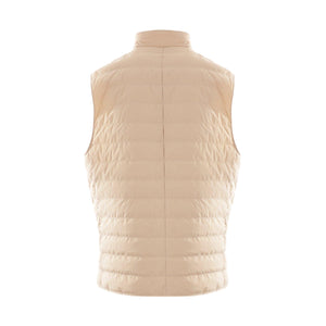 Stretch Nylon Sleeveless Down Jacket-BRUNELLO CUCINELLI-JOHN JULIA