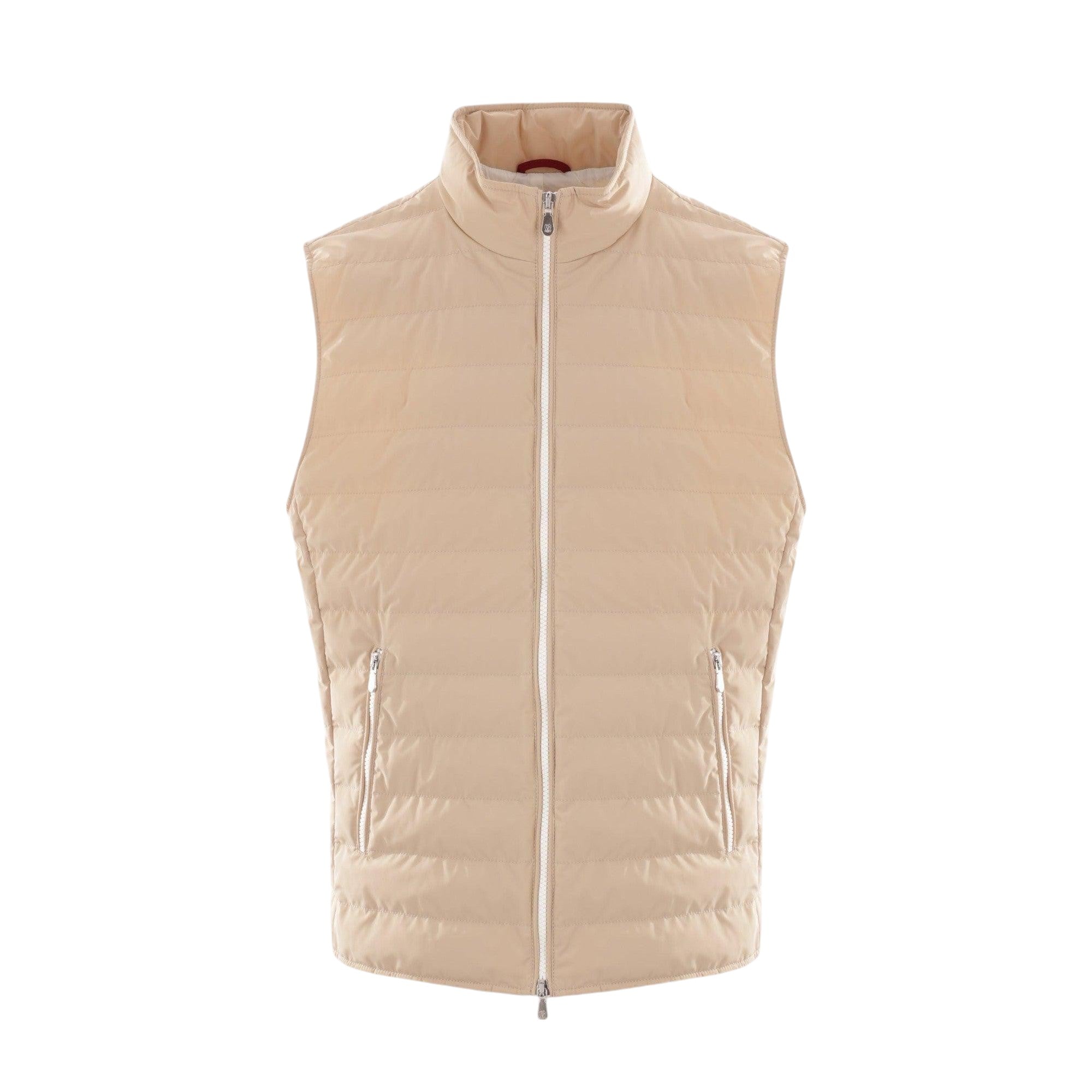 Stretch Nylon Sleeveless Down Jacket-BRUNELLO CUCINELLI-JOHN JULIA