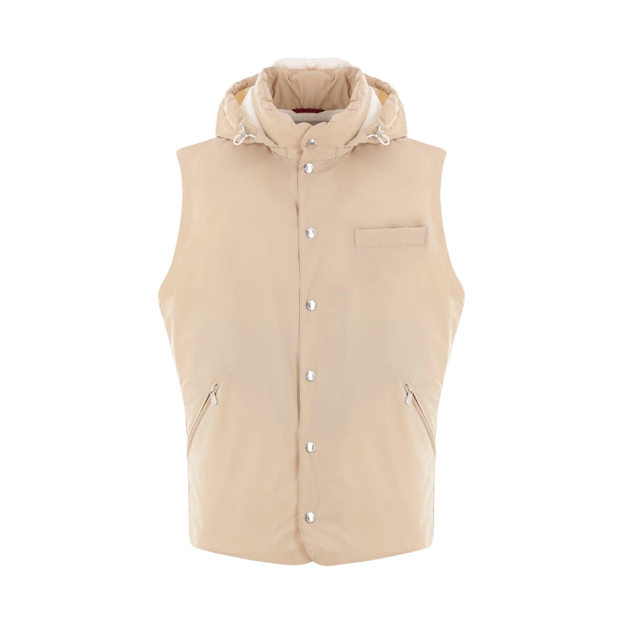 Stretch Nylon Sleeveless Down Jacket-BRUNELLO CUCINELLI-JOHN JULIA