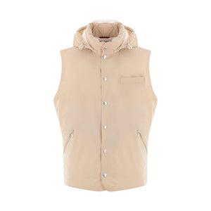 Stretch Nylon Sleeveless Down Jacket-BRUNELLO CUCINELLI-JOHN JULIA