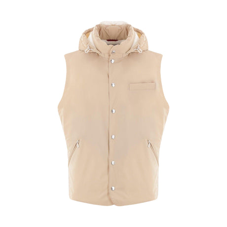 Stretch Nylon Sleeveless Down Jacket-BRUNELLO CUCINELLI-JOHN JULIA