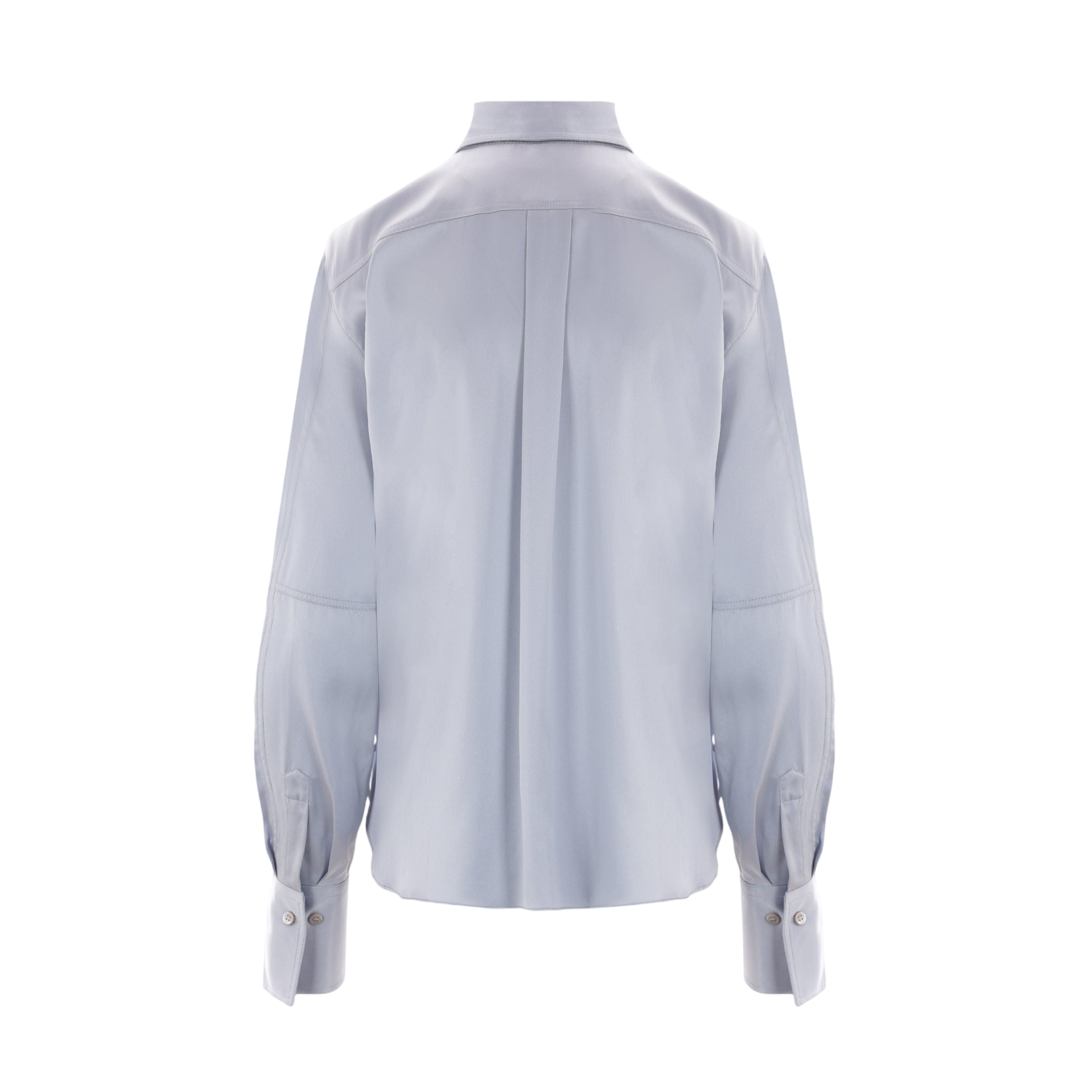 Stretch Satin Shirt-BRUNELLO CUCINELLI-JOHN JULIA