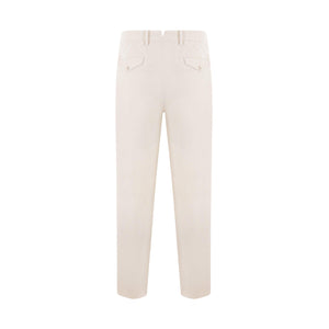 Stretch Washed Cotton Pants-CARUSO-JOHN JULIA