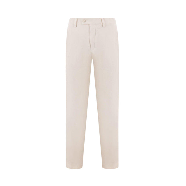 Stretch Washed Cotton Pants-CARUSO-JOHN JULIA