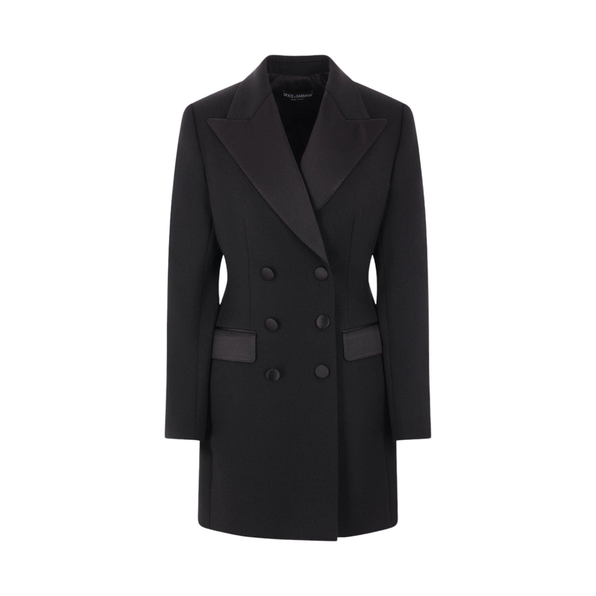 Stretch Wool Long Tuxedo Jacket-EDEN PARK-JOHN JULIA