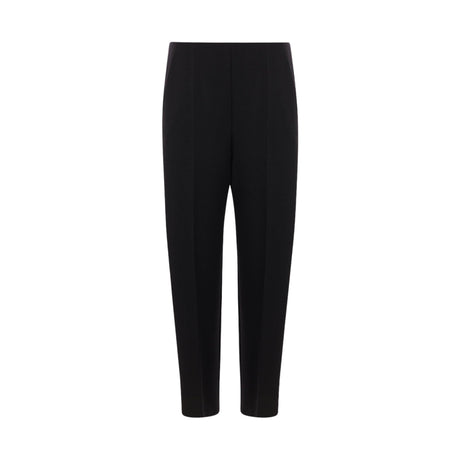 Stretch Wool Straight-Leg Trousers-GIORGIO ARMANI-JOHN JULIA