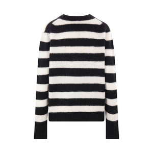 Striped Brushed Logo Sweater-MARC JACOBS-JOHN JULIA