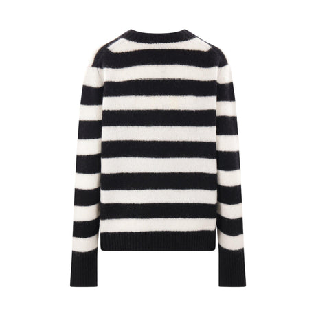 Striped Brushed Logo Sweater-MARC JACOBS-JOHN JULIA