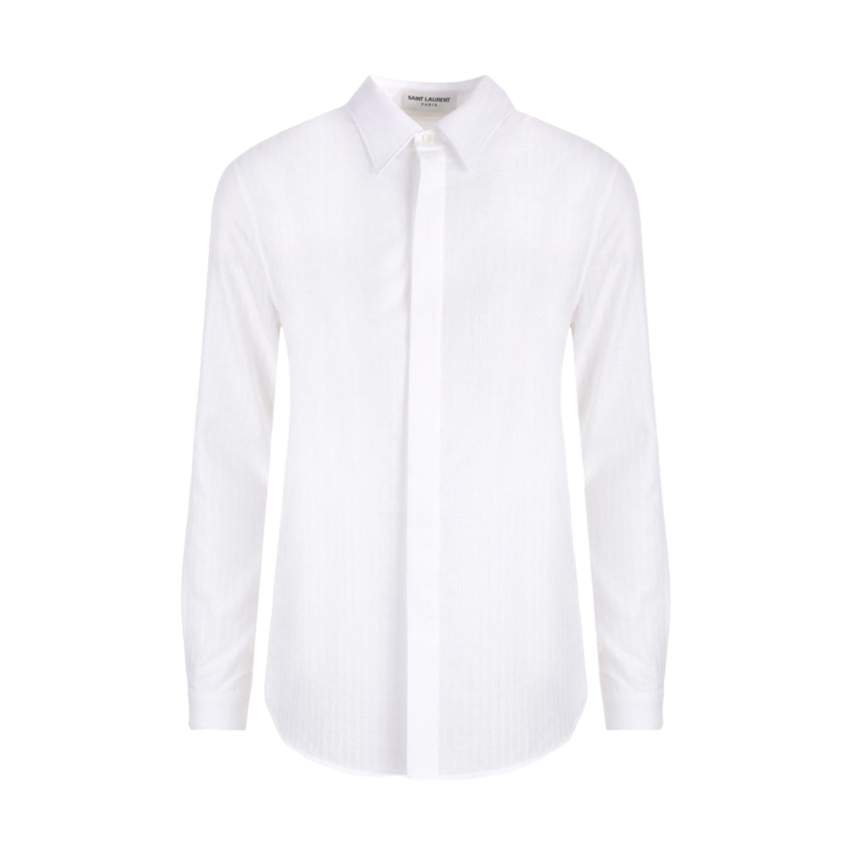 Striped Cotton Voile Shirt-SAINT LAURENT-JOHN JULIA