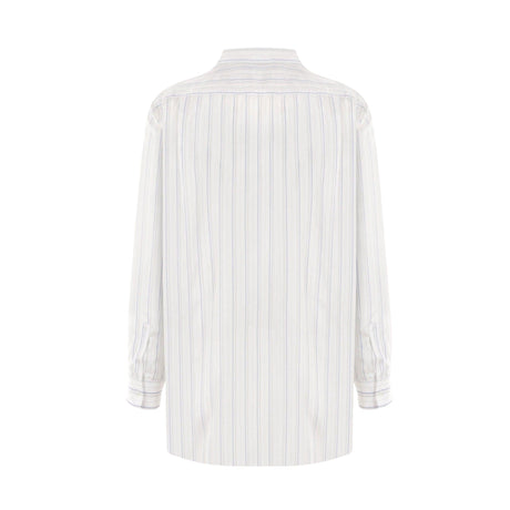 Striped Cupro Shirt-COMME DES GARCONS SHIRT FOREVER-JOHN JULIA