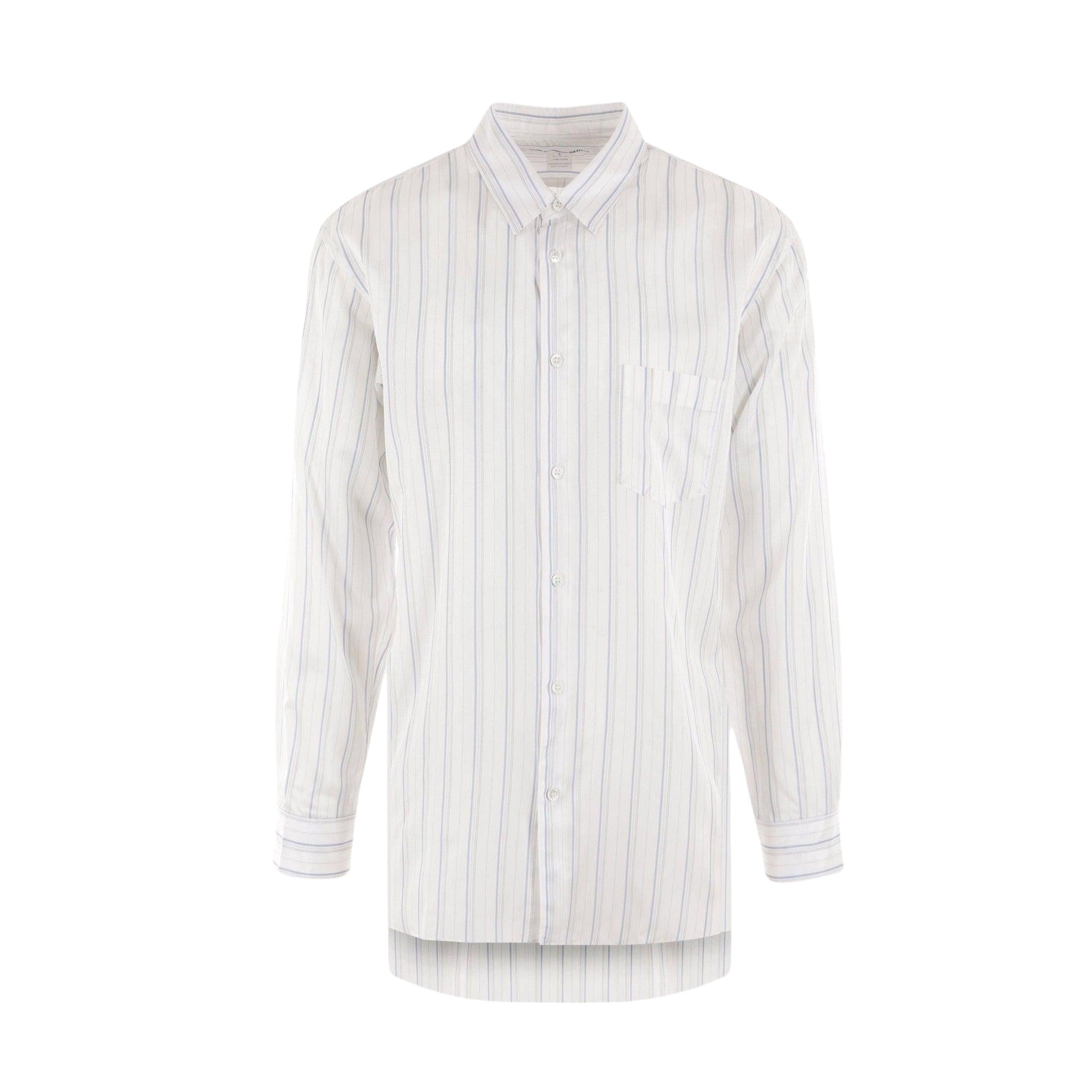 Striped Cupro Shirt-COMME DES GARCONS SHIRT FOREVER-JOHN JULIA