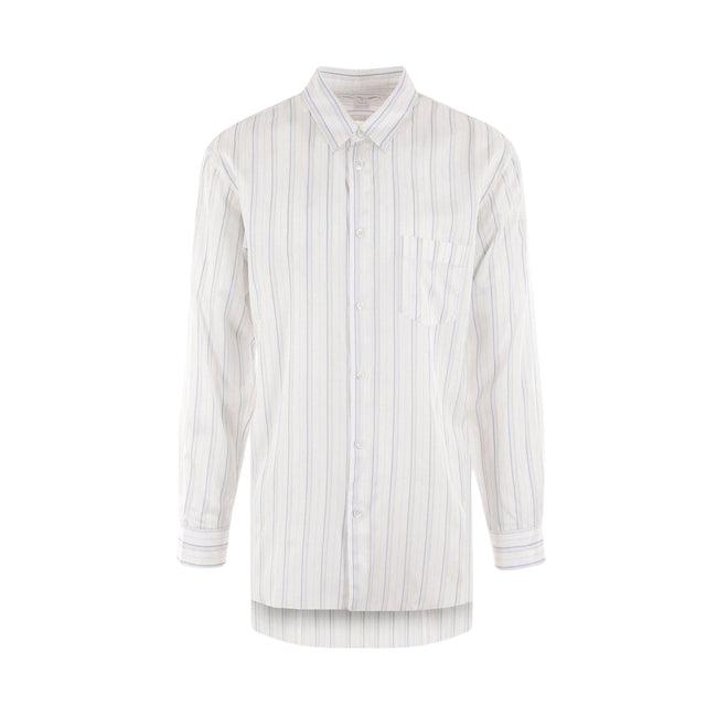 Striped Cupro Shirt-COMME DES GARÇONS SHIRT FOREVER-JOHN JULIA