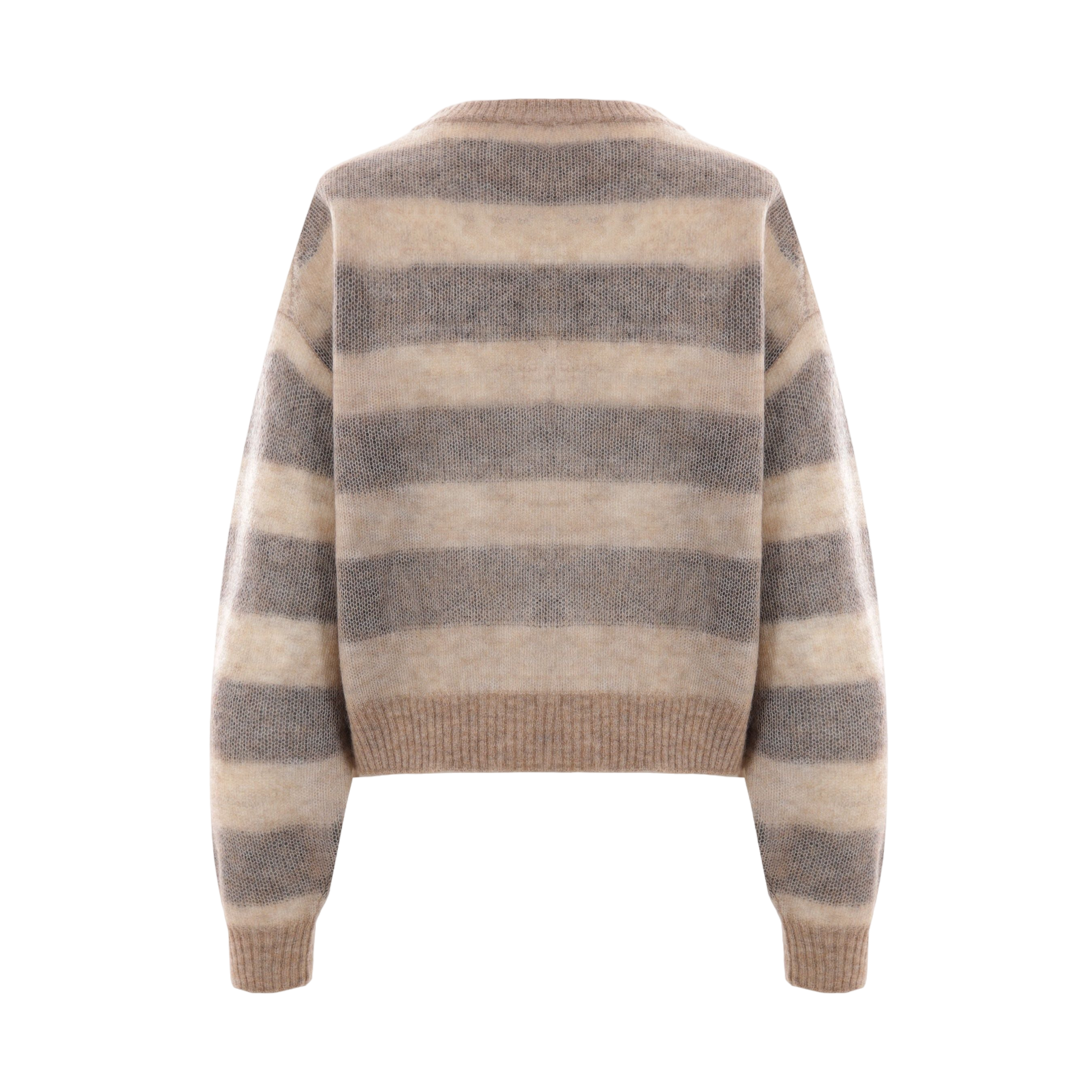 Striped Mohair Wool Blend Cropped Sweater-BRUNELLO CUCINELLI-JOHN JULIA