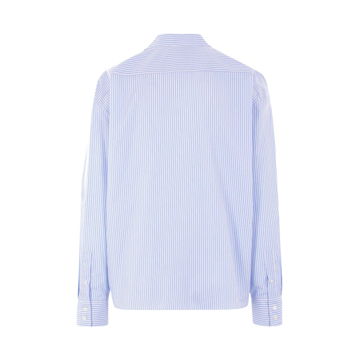 Striped Poplin Full-zip Shirt-PRADA-JOHN JULIA