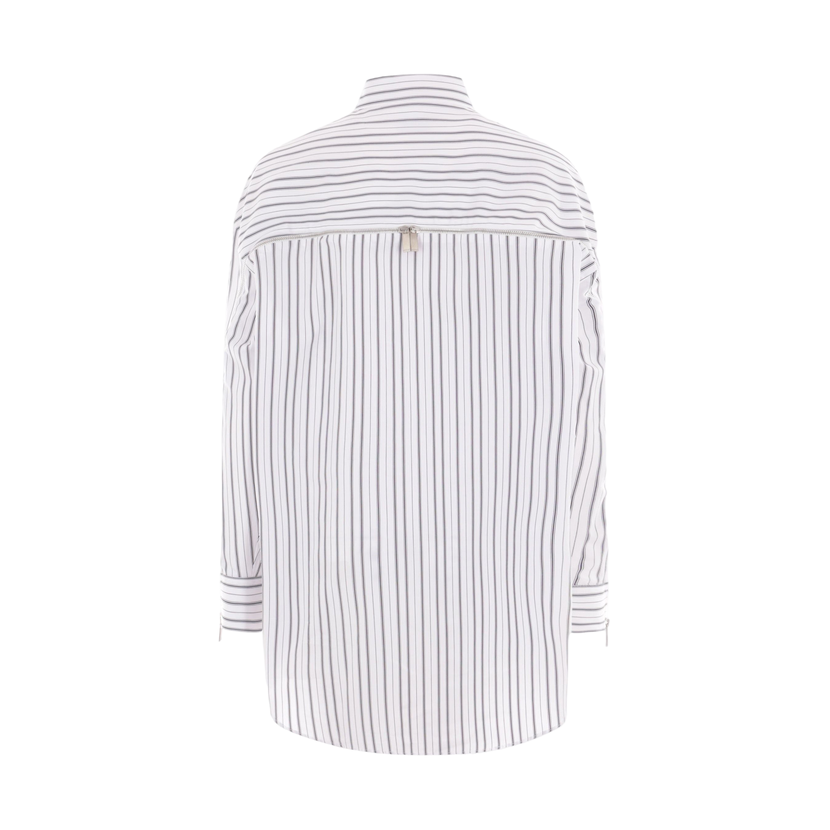 Striped Poplin Oversize Shirt-OFF-WHITE-JOHN JULIA