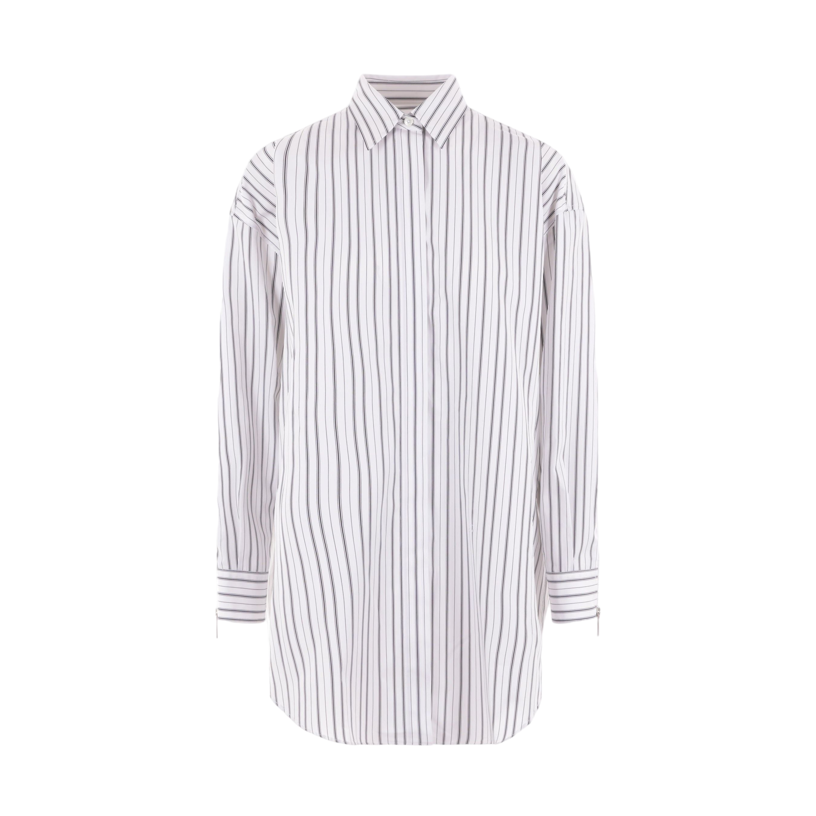 Striped Poplin Oversize Shirt-OFF-WHITE-JOHN JULIA