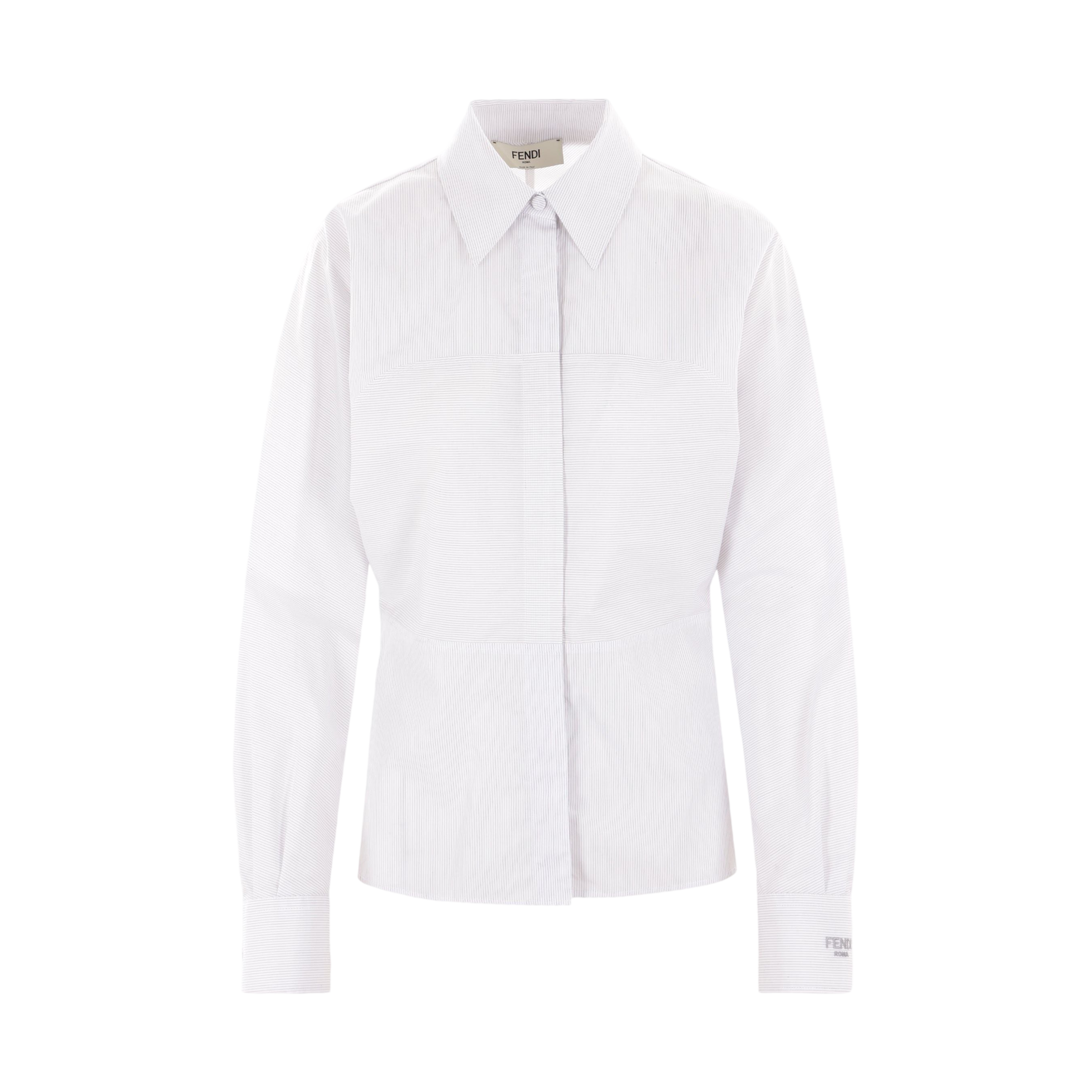 Striped Poplin Shirt-FENDI-JOHN JULIA