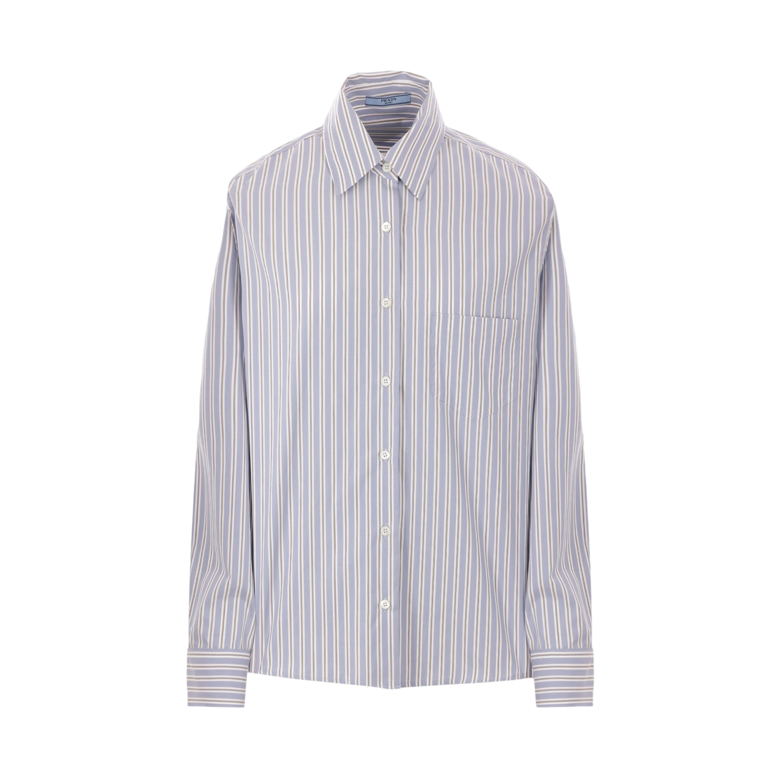 Striped Poplin Shirt-PRADA-JOHN JULIA