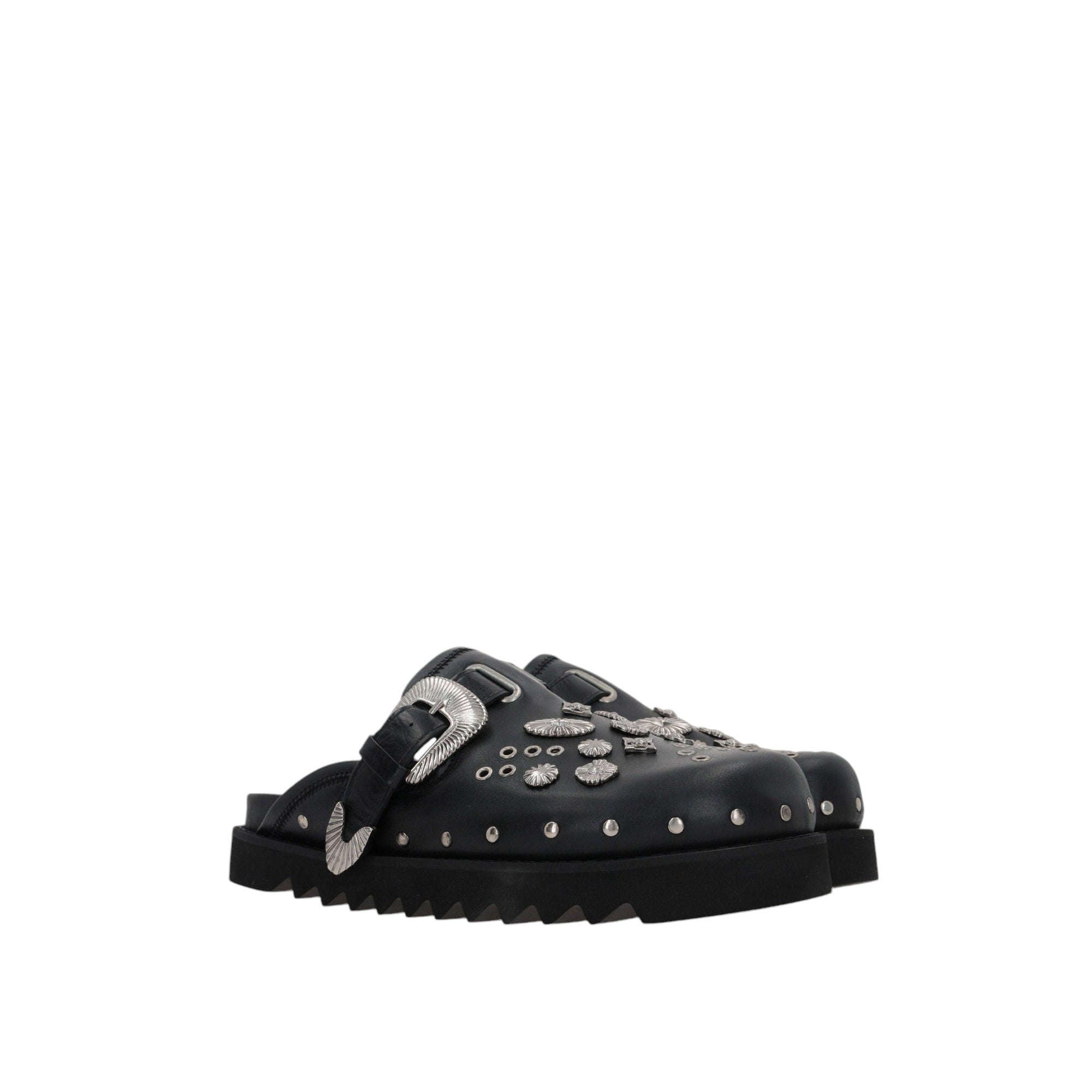 Studded Leather Mules-TOGA VIRILIS-JOHN JULIA