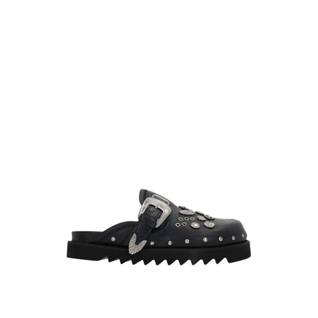 Studded Leather Mules-TOGA VIRILIS-JOHN JULIA