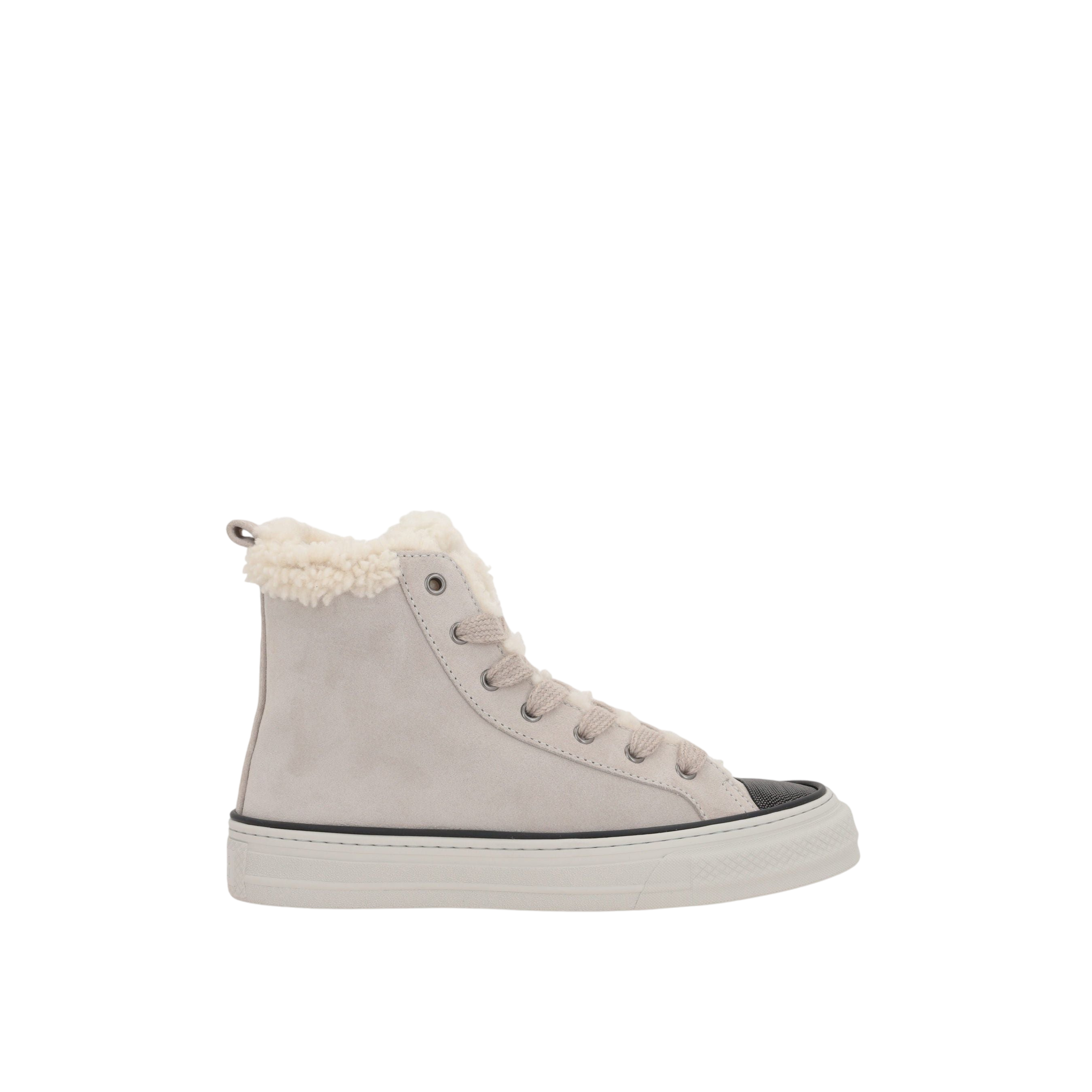 Suede High-Top Sneakers-BRUNELLO CUCINELLI-JOHN JULIA