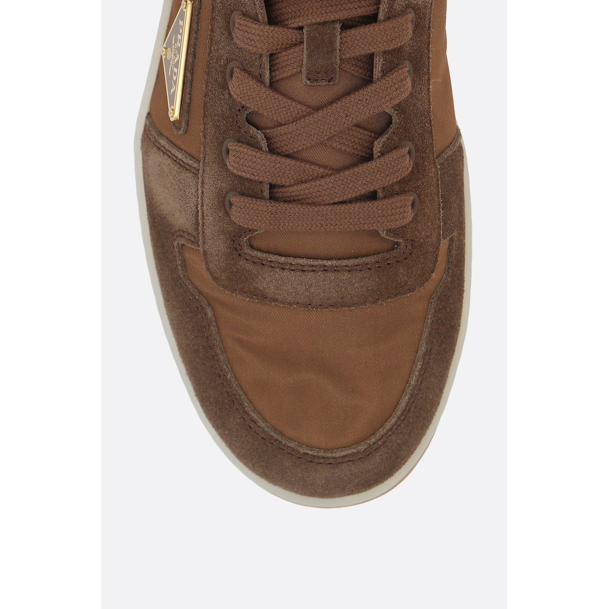 Suede Nylon Downtown Sneakers-PRADA-JOHN JULIA