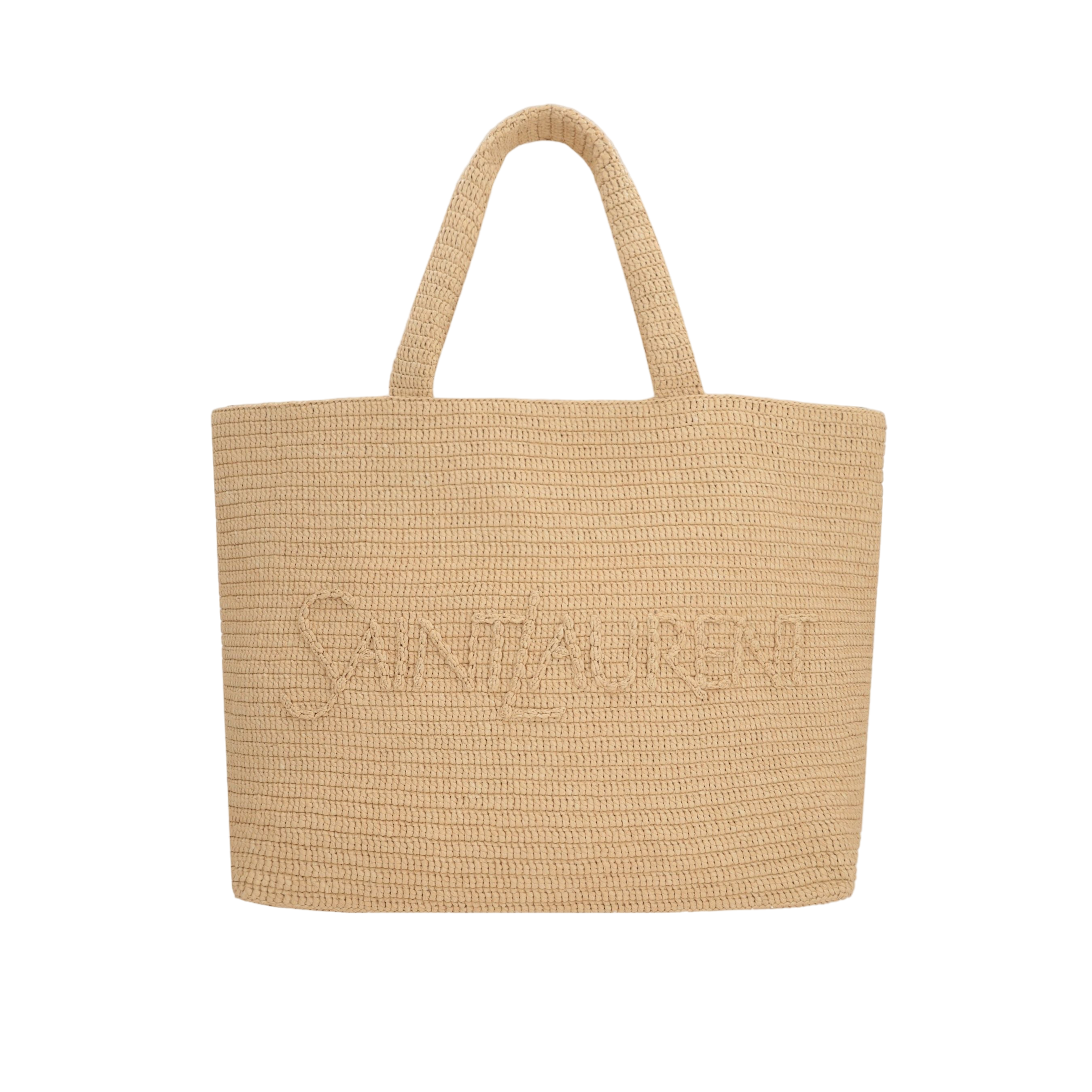 Synthetic Raffia Tote Bag-SAINT LAURENT-JOHN JULIA