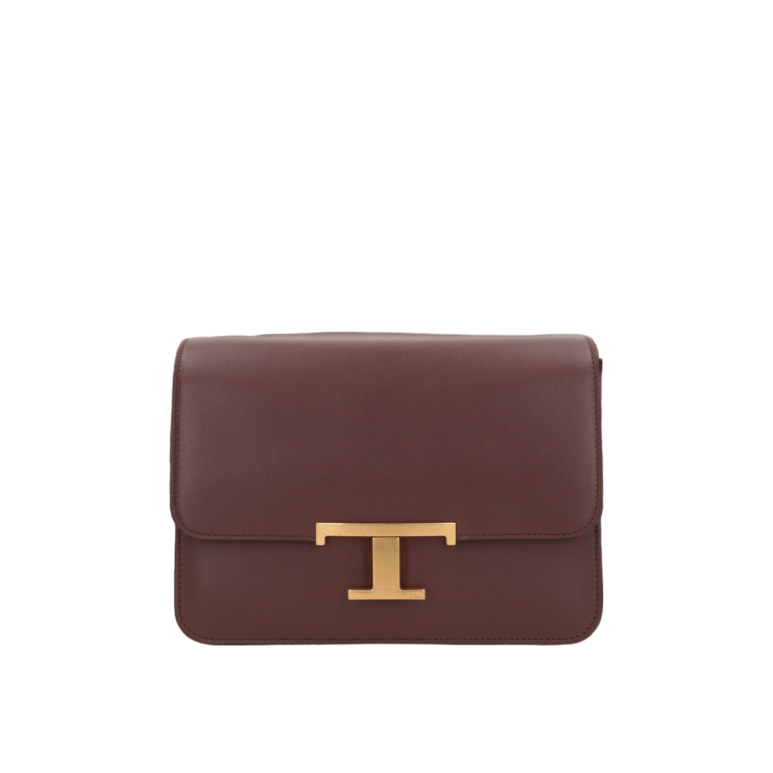 T Timeless Smooth Leather Shoulder Bag-TOD'S-JOHN JULIA