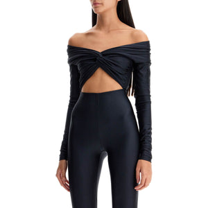 Off-Shoulder Long-Sleeve Jumpsuit