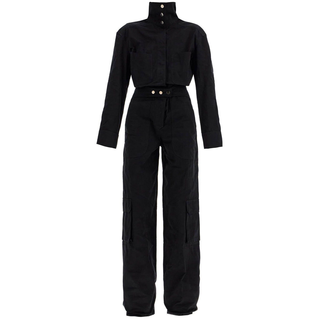 Suede-Like Cotton Aviator Jumpsuit