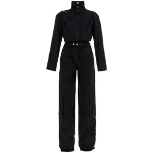 Suede-Like Cotton Aviator Jumpsuit