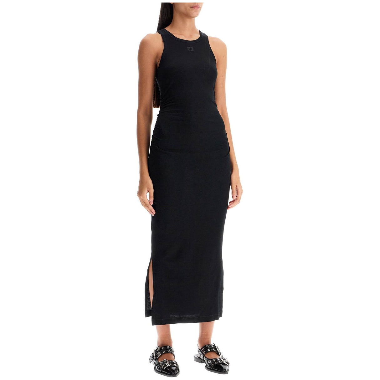 Ribbed Jersey Midi Dress