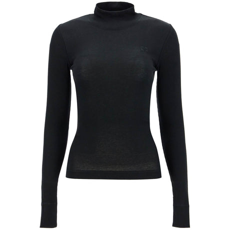 Long-sleeved Ribbed Top