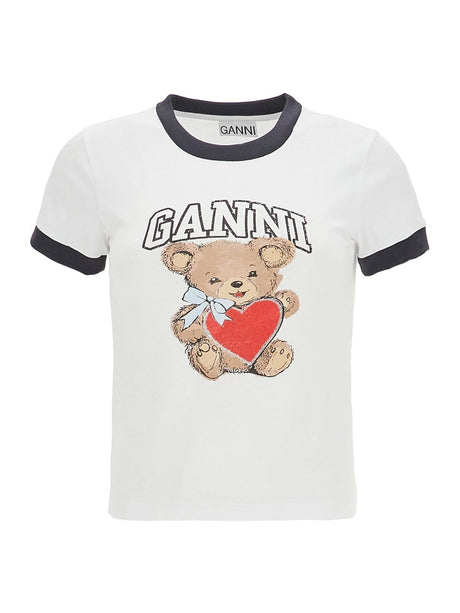 Basic Printed T-shirt-Ganni-JOHN JULIA