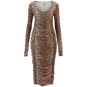 Leopard Print Midi Dress